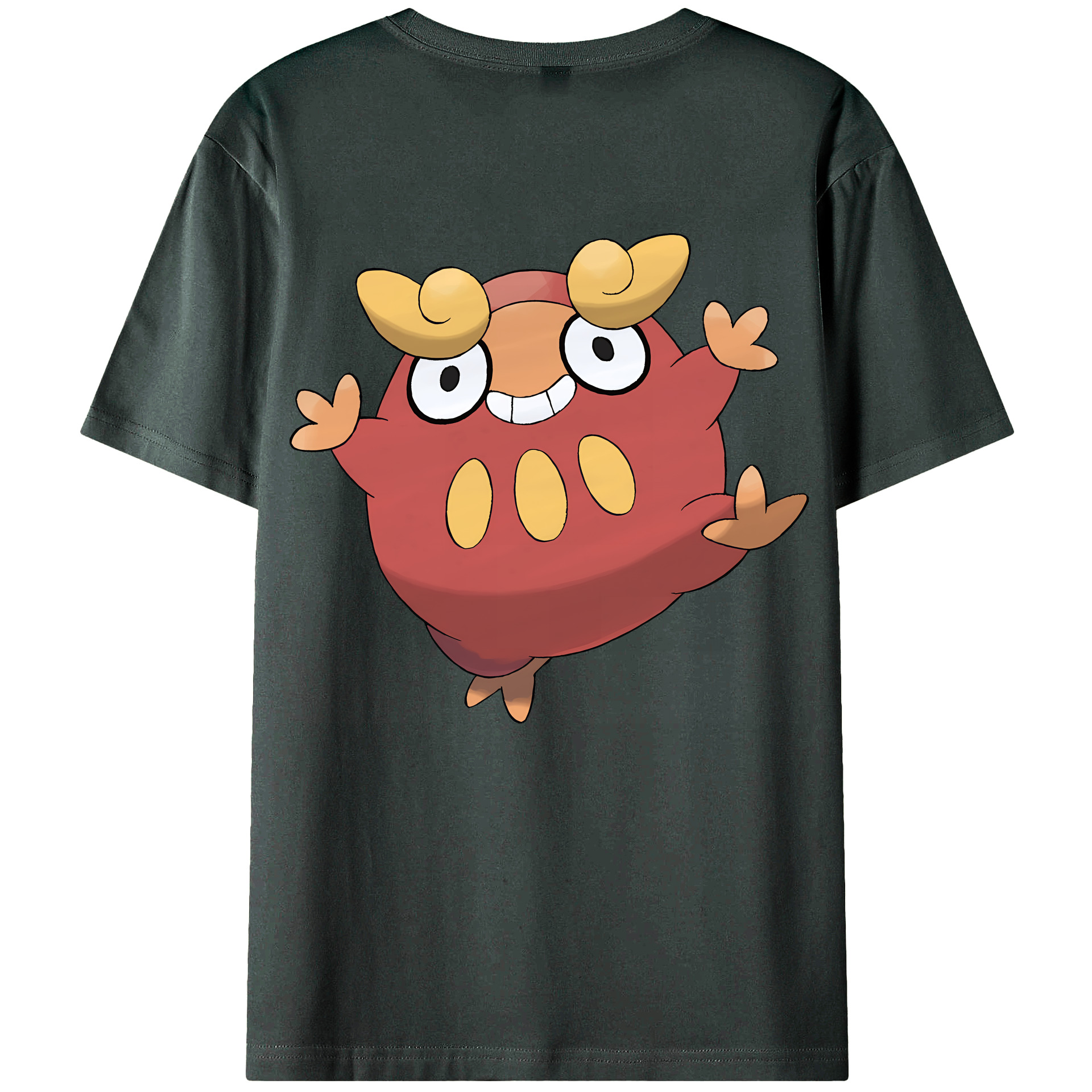 （画像用） ポケットモンスター Pokémon 綿100％ メンズ半袖Tシャツ（バックプリント） 通気性